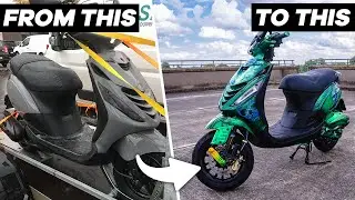 BUILDING AN PIAGGIO ZIP 180cc IN 20 MINUTES