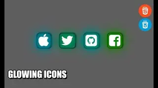 Glowing Icons CSS Tutorial | How to make Glowing Effect CSS?