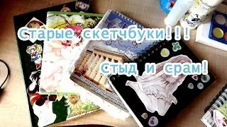 Обзор на старые скетчбуки: аниме, голые тёти, всё плохо( Долгое видео!  ) Антонина Flimp