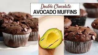No Oil, No Butter - Fudgy Avocado Muffins