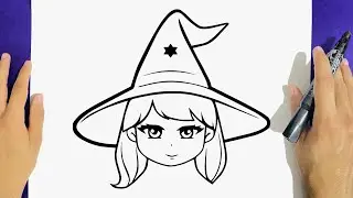 HOW TO DRAW A CUTE LITTLE WITCH