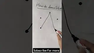 How to draw a star without stop | draw shape 