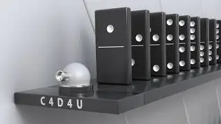 Domino Effect Animation V2 ❤️ C4D4U