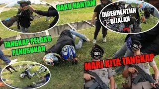 STOP ON THE ROAD, CATCH THE PERPETRATOR OF THE STABBING AND TAKE THEM TO THE POLICE STATION