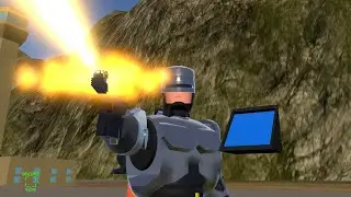 SimplePlanes - WIP Robocop vs polis (also WIP)
