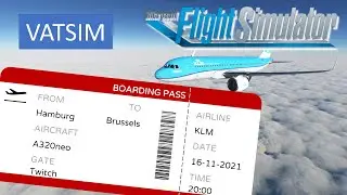 Nour vliegt Hamburg naar Brussels met VATSIM in A32NX - [MSFS2020]