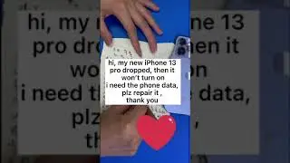 repair iPhone 13 pro won't turn on after dropped