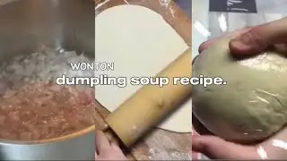 RECIPE 🥟: wonton dumpling soup.
