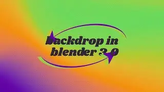 SAINTRICCHI // HOW TO: BACKDROP IN BLENDER 3.0.