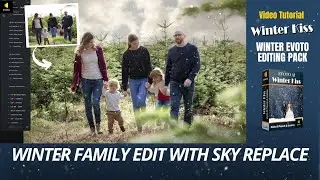 Winter Kiss Editing in Evoto Tutorial:R family outdfoors walk Andrea Rose Ph   mask sky