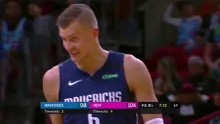 Kristaps Porzingis vs. Heat: 24 pts, 13 reb, 2 ast, 1 blk ALL PLAYS 2019/2020 [28.02.20.]