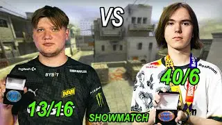 СИМПЛ VS ДОНК // S1MPLE СДЕЛАЛ ЭЙС // DONK НАБИЛ 40 ФРАГОВ // SHOWMATCH - MAP 2 // CS2