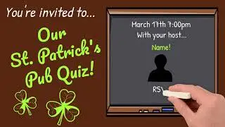 St Patrick's Day Quiz Invitation | Animated Video Template