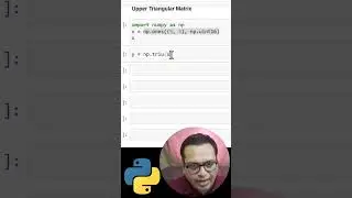 Python NumPy | Upper Triangular Matrix 