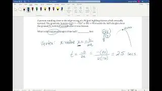 Finding the Maximum Height of a Ball Thrown Upwards