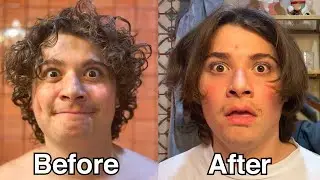 My Girlfriend Straightens My Curly Hair!
