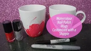 DIY Watercolor Mugs using Nail Polish - DIY Mug Decorating