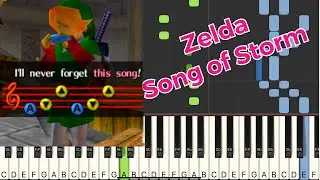 Zelda - Song of Storm Ocarina Instrument long Version Tutorial