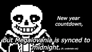 New Year Countdown but Megalovania is synced with midnight.