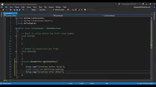 Coroutines in Uinty3D Add delay in C# code unity easy tutorial