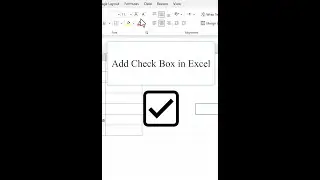 Add Checkbox in Excel ✔ | Excel Tips and Tricks 