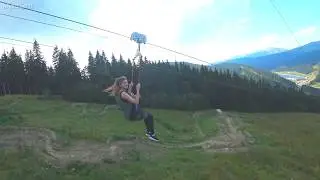 Самый длинный троллей в Украине! Экстремальный спуск в Буковель