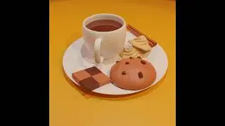 Coffee and Cookies | Speedmodel | Blender 3.0