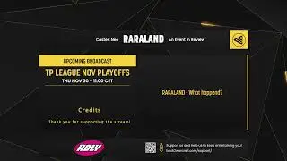 RARALAND Review! What went down? with @Gideon & @BE_Benni !w3cfinals !RARAFeedback