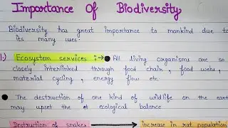 Importance of biodiversity | Biodiversity and it's importance | Uses of biodiversity
