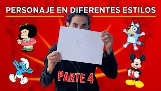 Dibujando a mi personaje en diferentes estilos ✍🏻😱 Reto de dibujo (Parte 4)