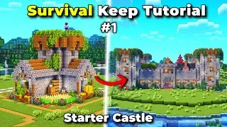 Minecraft: How to Build a Starter Castle 🏡 Survival Keep Tutorial - Ep. 1 ⛏️