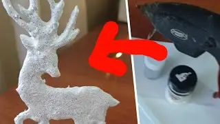 Как сделать северного оленя из бумаги и горячего клея...