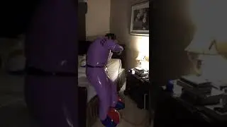Trying to sit while inflated in pvc suit