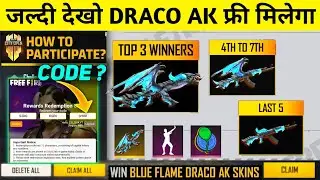 REDEEM DRACO AK SKIN  FREE FIRE REDEEM CODE | HOW TO GET DRACO AK REDEEM CODE