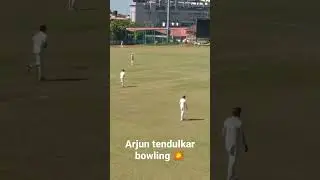 Arjun tendulR bowling
