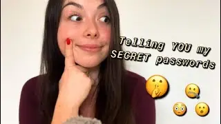 ASMR CLOSE INAUDIBLE WHISPERING | TELLING YOU MY SECRET PASSWORDS🤫