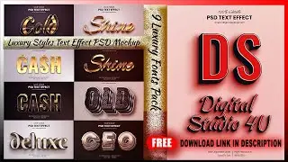 Luxury Styles Text Effect PSD Mockup Logo /3D Text Effect Photoshop PSD Free Download