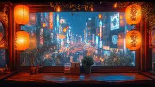 Cyberpunk Tokyo Ramen Shop - Synthwave Retrowave Mix