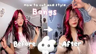 How to cut bangs+ how to style them -Rf Leah 2023 #hair #hairstyles #haircut