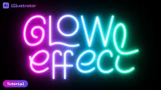 How to make realistic Neon Glow Effect in Illustrator | Neon Effect Tutorial