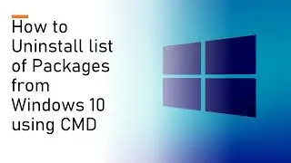 How to Uninstall list of packages from Windows 10 using cmd | Uninstall python packages