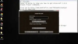 Minecraft- Single Player Command 1.8, 1.9, 1.0.0