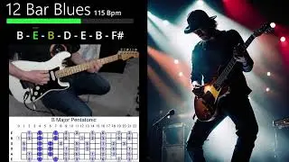 Groovy Blues Guitar Backing Track in B