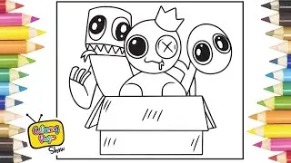 Roblox Rainbow Friends / Blue, Green, Purple in Box / Oddly Satisfying Speed Coloring Page