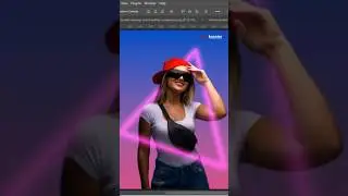 Neon Effect frame in #photoshop