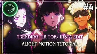 Trending tik tok edit || easy  alight motion tutorial + preset/xml || #4