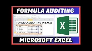 MS Excel - Auditing Tools And Define Name of Table  #excel #exceltutorial #exceltips