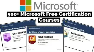 Microsoft Free Courses With Certificates ||  Free Microsoft Course || Microsoft free Certifications