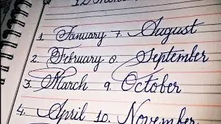Month's Name | Cursive Handwriting Practice | Calligraphy Practice #monthname #cursivewriting
