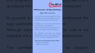 Series 28/30 : Comments in PHP #php #comments #trending